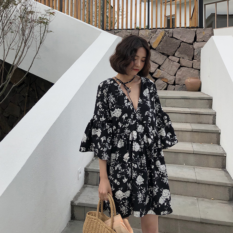 Vestido Midi de Playa Estilo H - Midi Skirt Floral reseña y precio